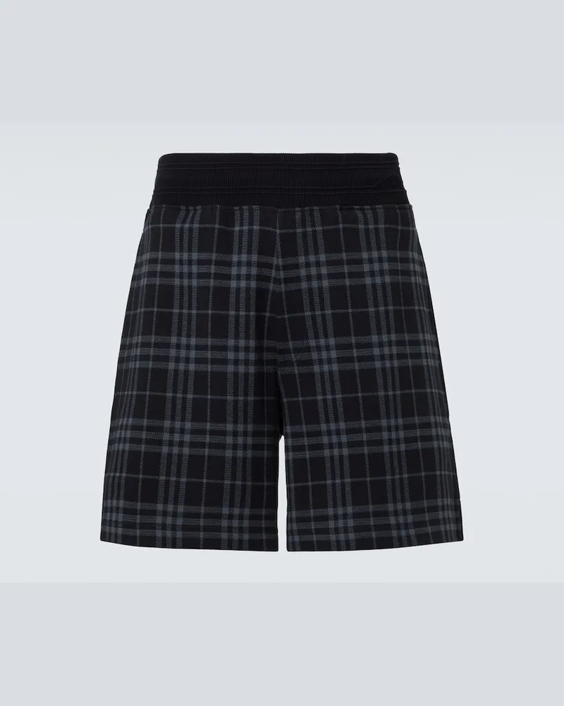 Burberry Shorts a quadri Blu