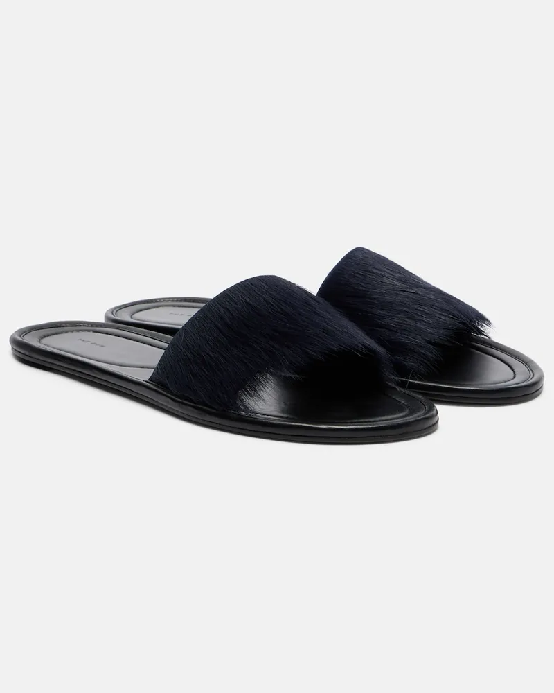 The Row Sandali Malick in cavallino Blu