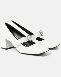 Versace Pumps Mary Jane Gianni Ribbon 55 Bianco