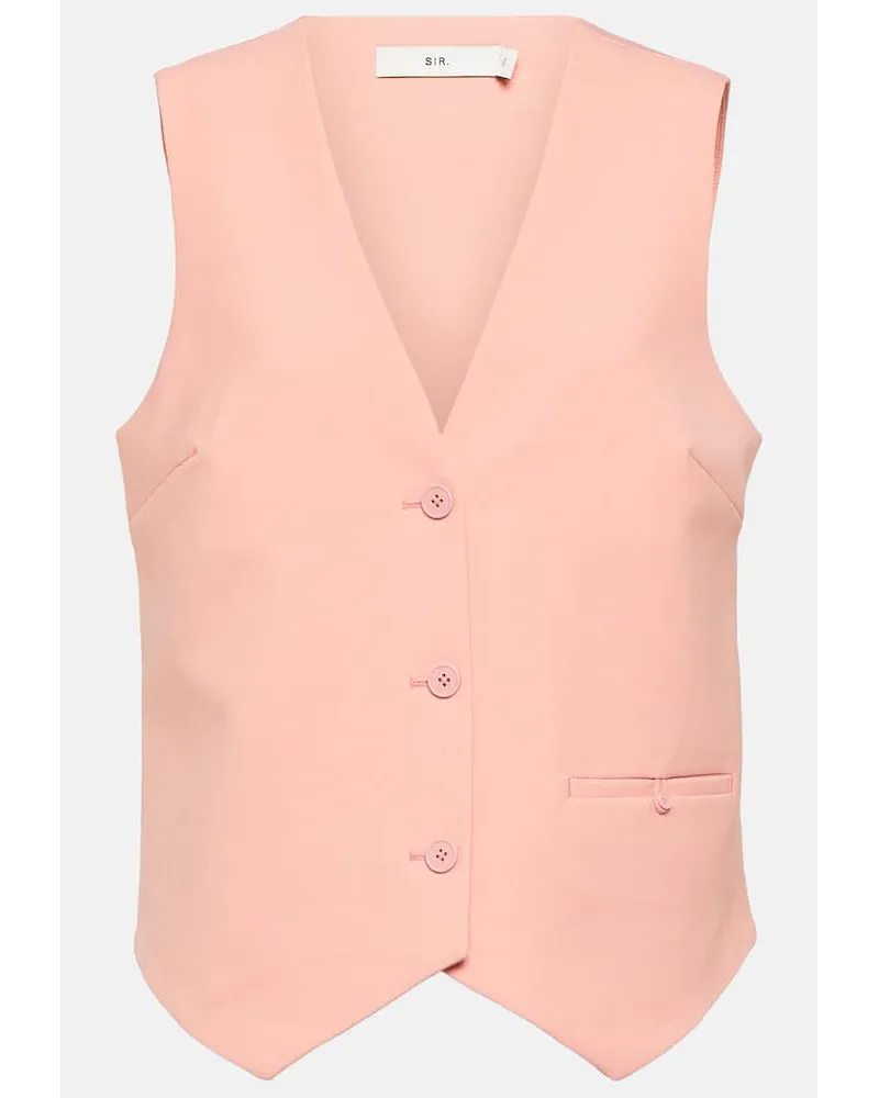 SIR Gilet Dario in misto lana Rosa