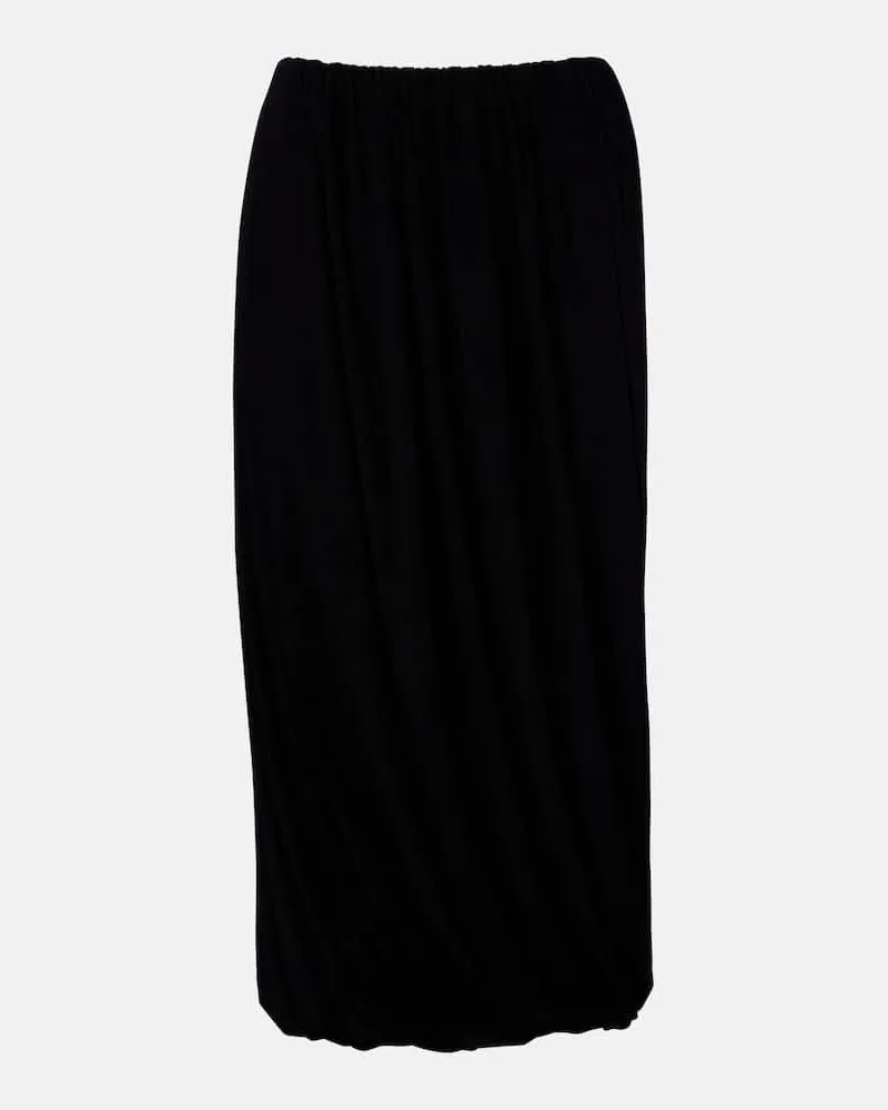 Norma Kamali Gonna midi in jersey Nero