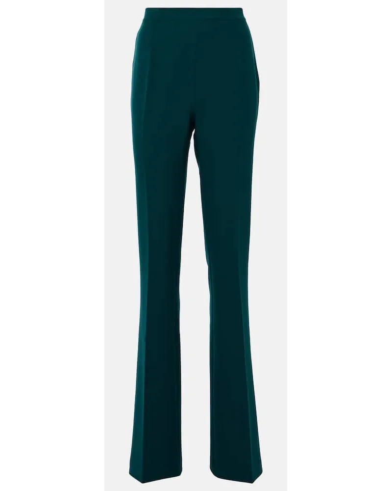 Safiyaa Pantaloni flared Alexa in crÃªpe Verde