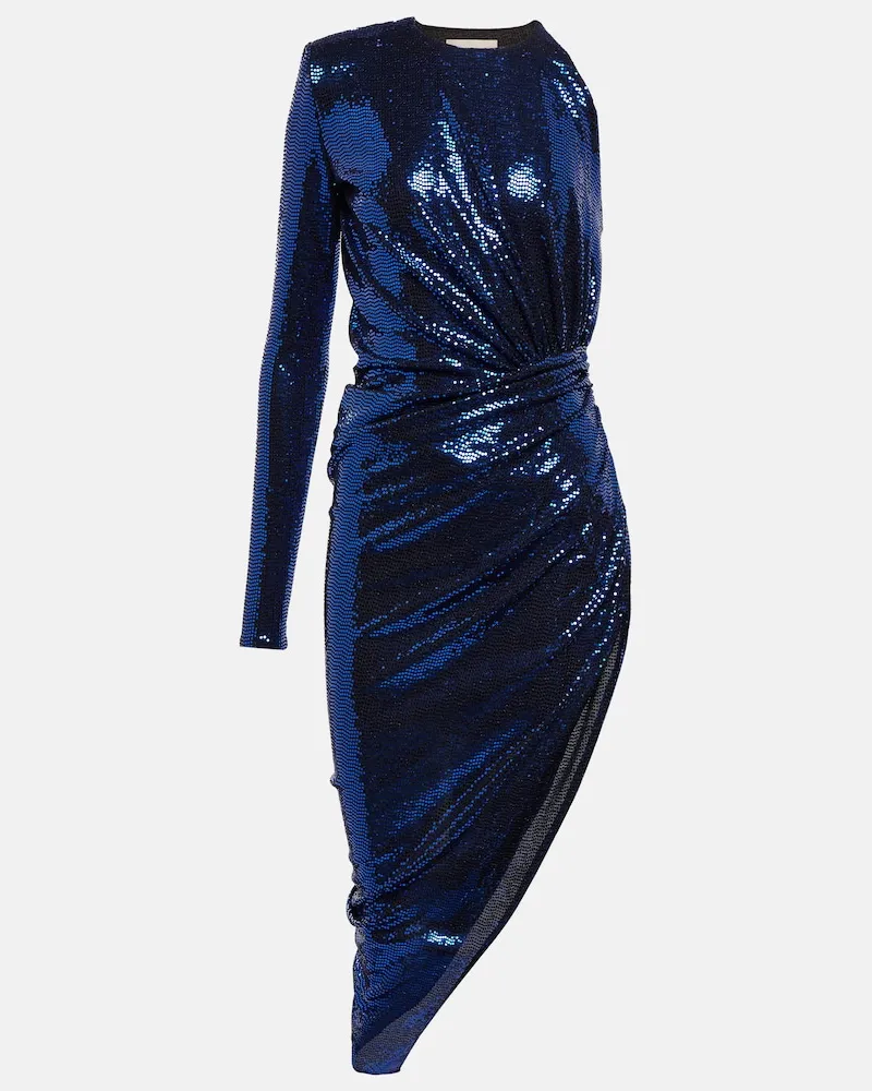 Alexandre Vauthier Miniabito asimmetrico con decorazioni Blu