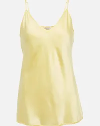 Max Mara Tank top Lucca in misto seta con scollo a V Giallo