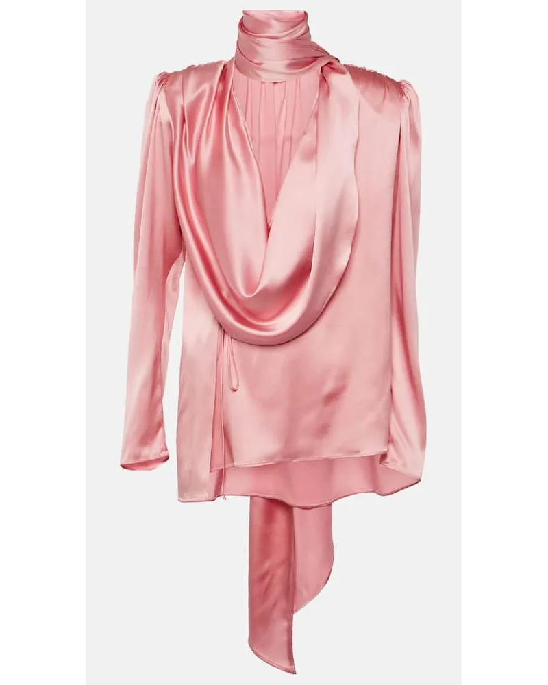 Magda Butrym Blusa in misto seta Rosa