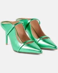 Malone Souliers Mules Maureen 85 in pelle metallizzata Verde