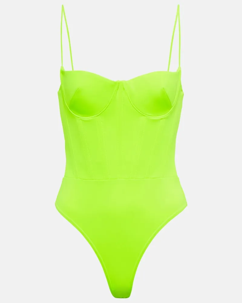 Alex Perry Body Carsen stile corsetto Verde