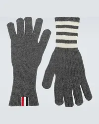 Thom Browne Guanti in cashmere Grigio