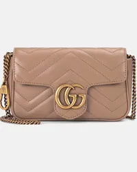 Gucci Borsa a tracolla GG Marmont Mini in pelle Rosa