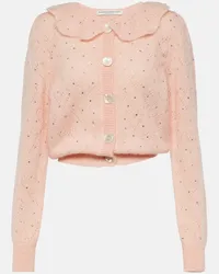 Alessandra Rich Cardigan in misto mohair Rosa