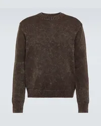 Acne Studios Pullover in cotone Marrone