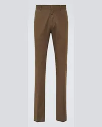 Ermenegildo Zegna Pantaloni chino in misto cotone Marrone