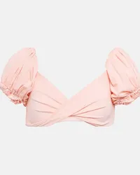 Giambattista Valli Top bikini con maniche a sbuffo Rosa