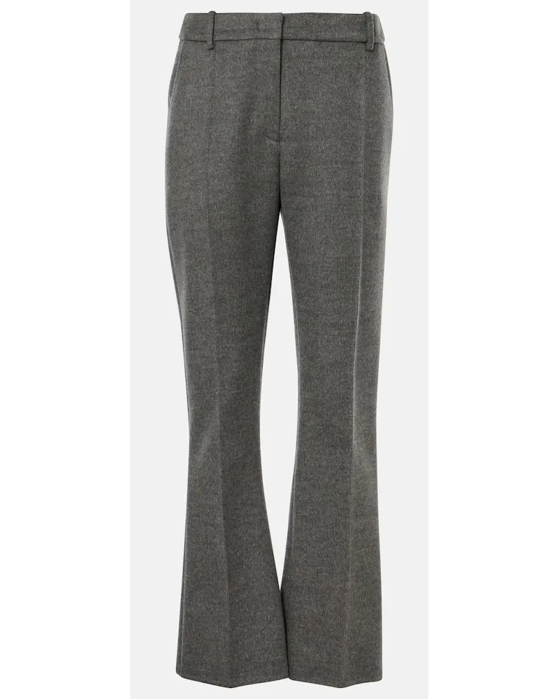 Valentino Garavani Pantaloni flared in mohair e lana Grigio