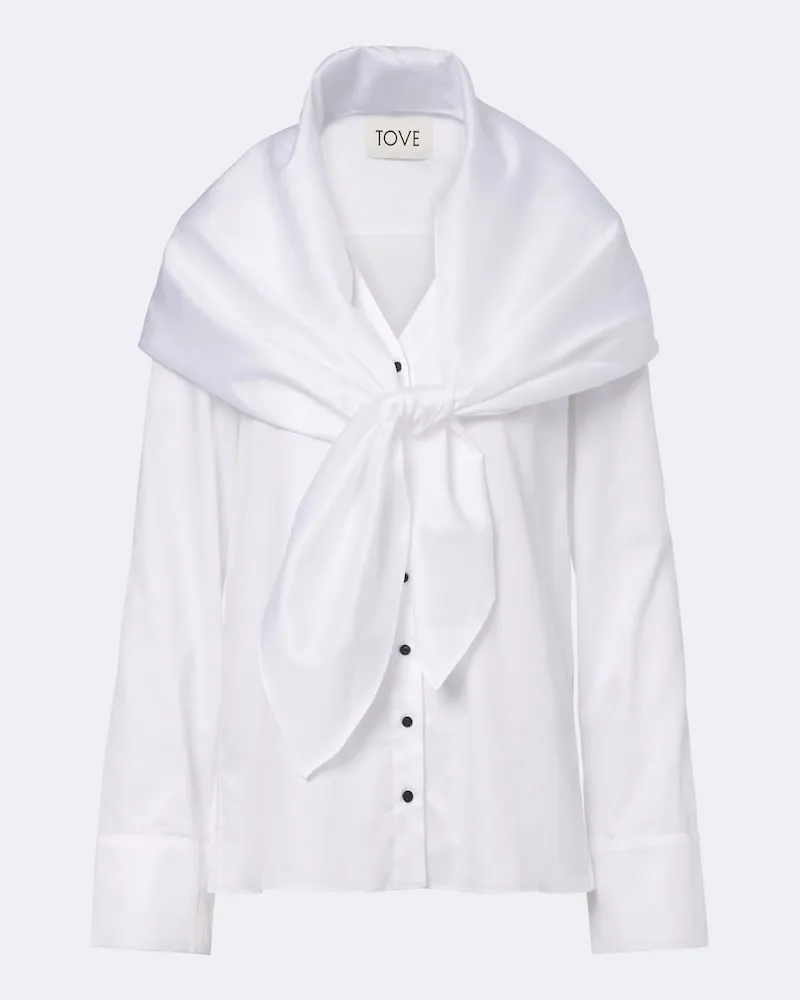 TOVE Camicia Nia in popeline di cotone Bianco
