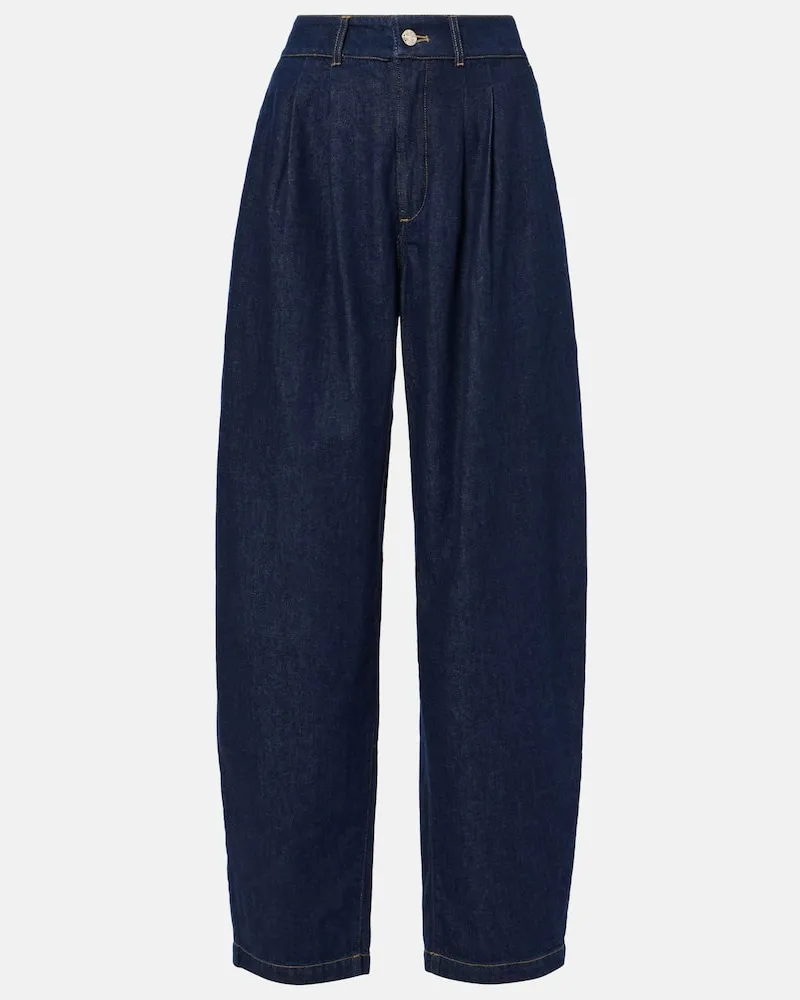 Frame Denim Jeans tapered a vita alta Blu