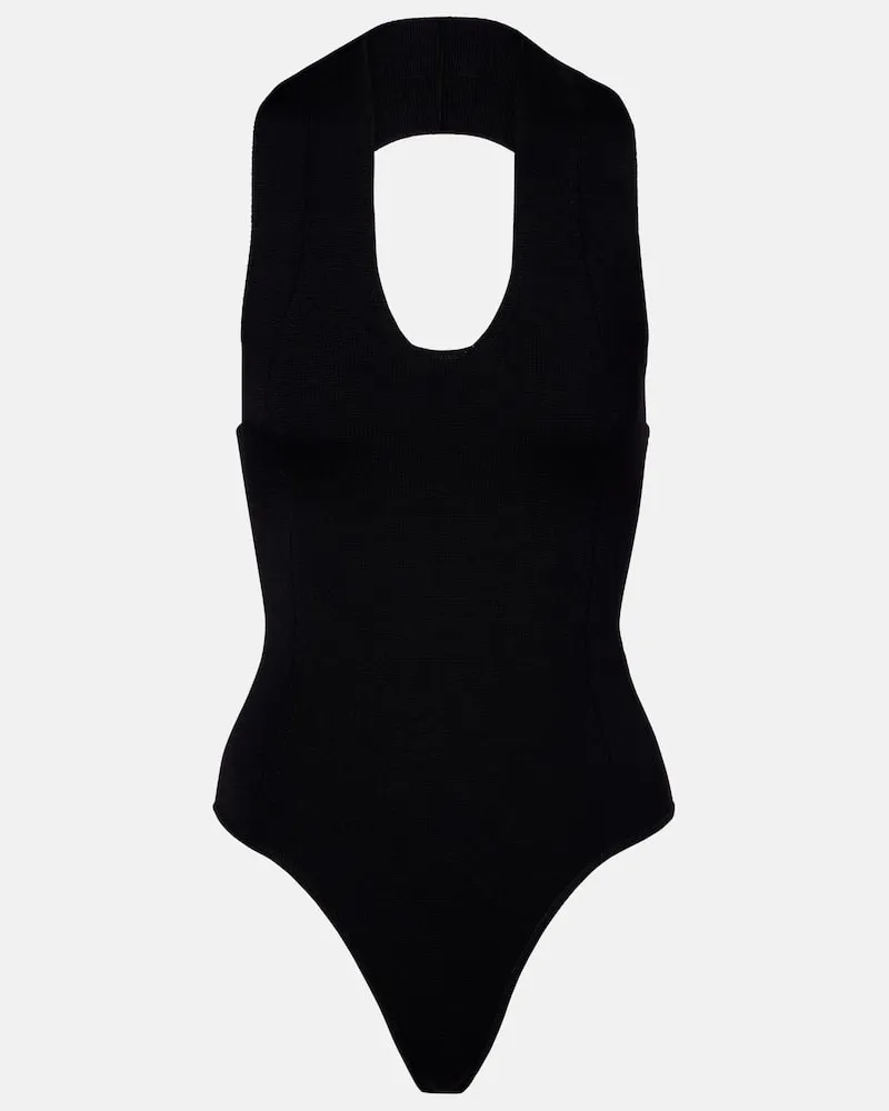 KHAITE Body Toto con scollo allâamericana Nero