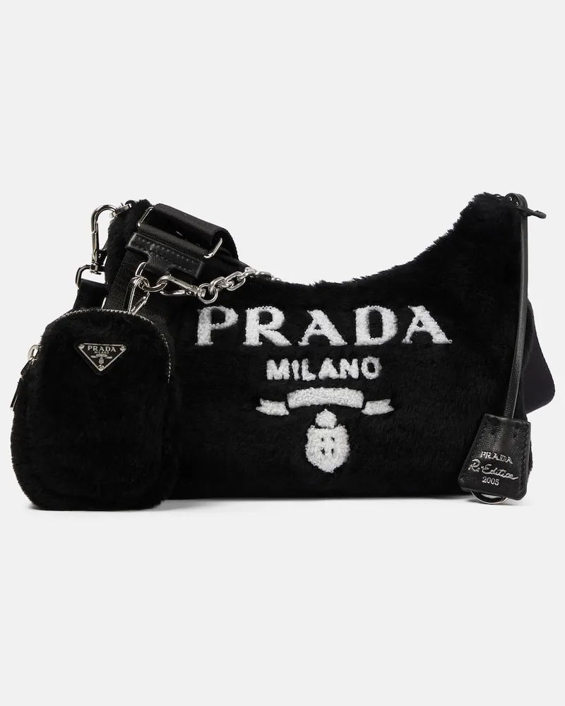 Prada Borsa a spalla Re-Edition 2005 Small Nero