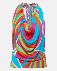 Emilio Pucci Top Pesci con stampa Multicolore