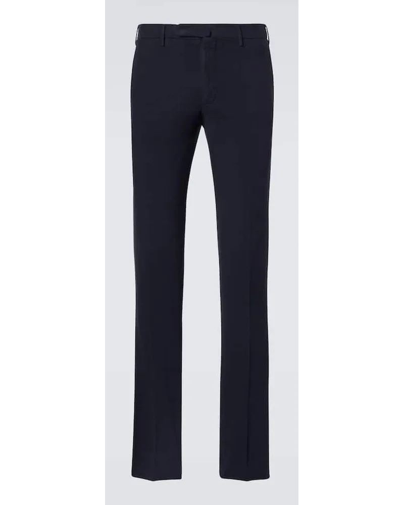 Incotex Pantaloni slim in cotone Blu