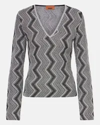 Missoni Pullover in maglia lamé a zig-zag Nero