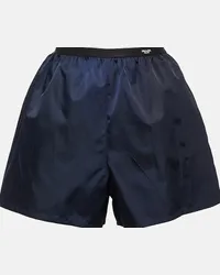 Prada Shorts in Re-Nylon a vita alta Blu