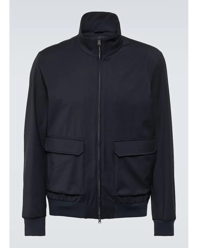 Herno Bomber in lana vergine Blu
