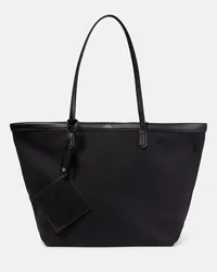 Totême Borsa in canvas con pelle Nero