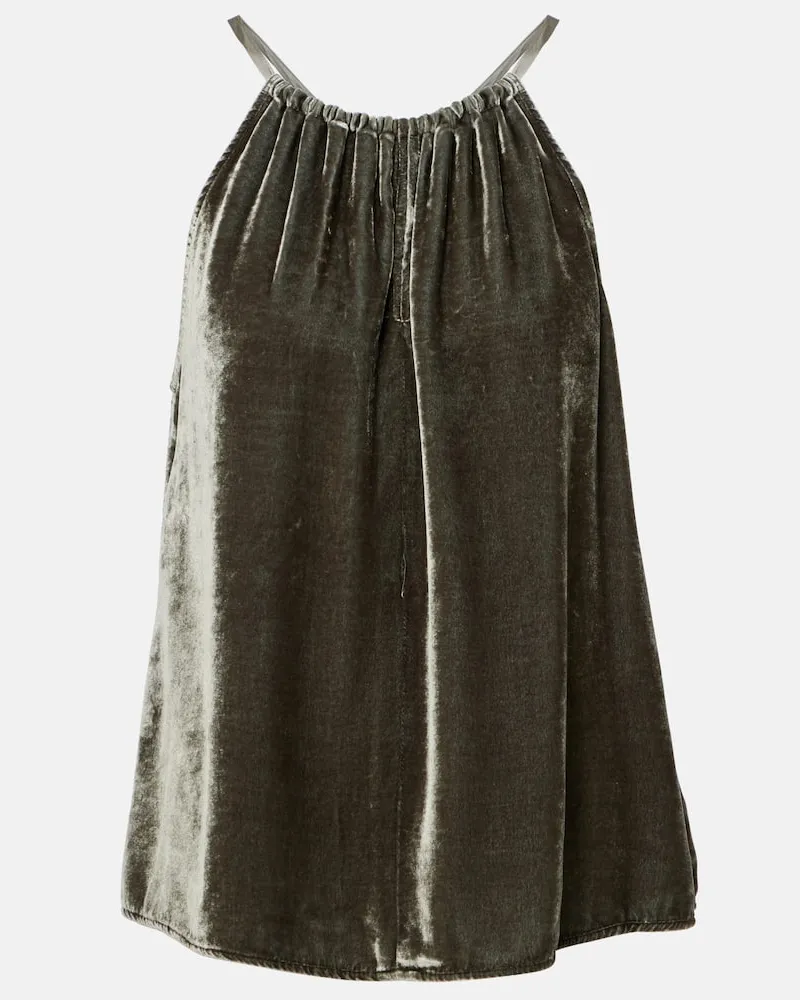 Velvet Top Aleah in velluto Grigio