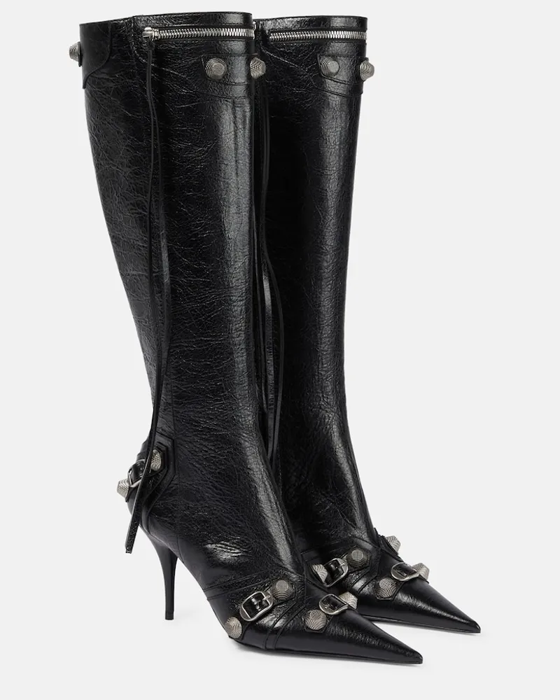 Balenciaga Stivali cuissardes Cagole in pelle Nero