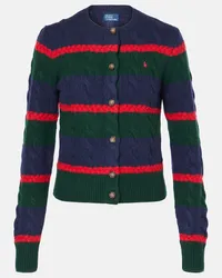 Ralph Lauren Cardigan in lana e cashmere a trecce Multicolore