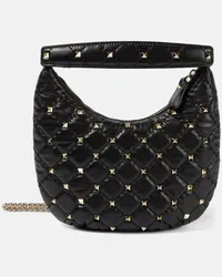 Valentino Garavani Borsa a spalla Rockstud Spike Mini in pelle Nero