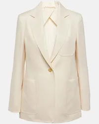 Max Mara Blazer Boemia in twill di lino Bianco