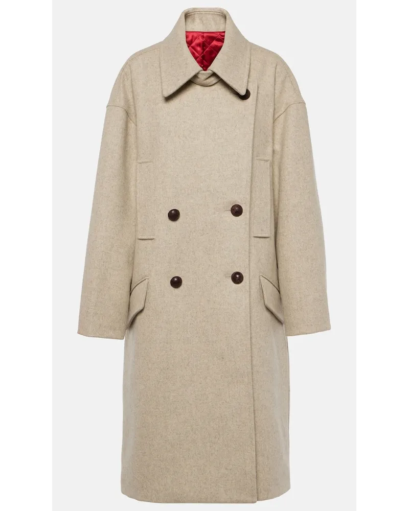 Isabel Marant Cappotto oversize Fabiola in lana Beige
