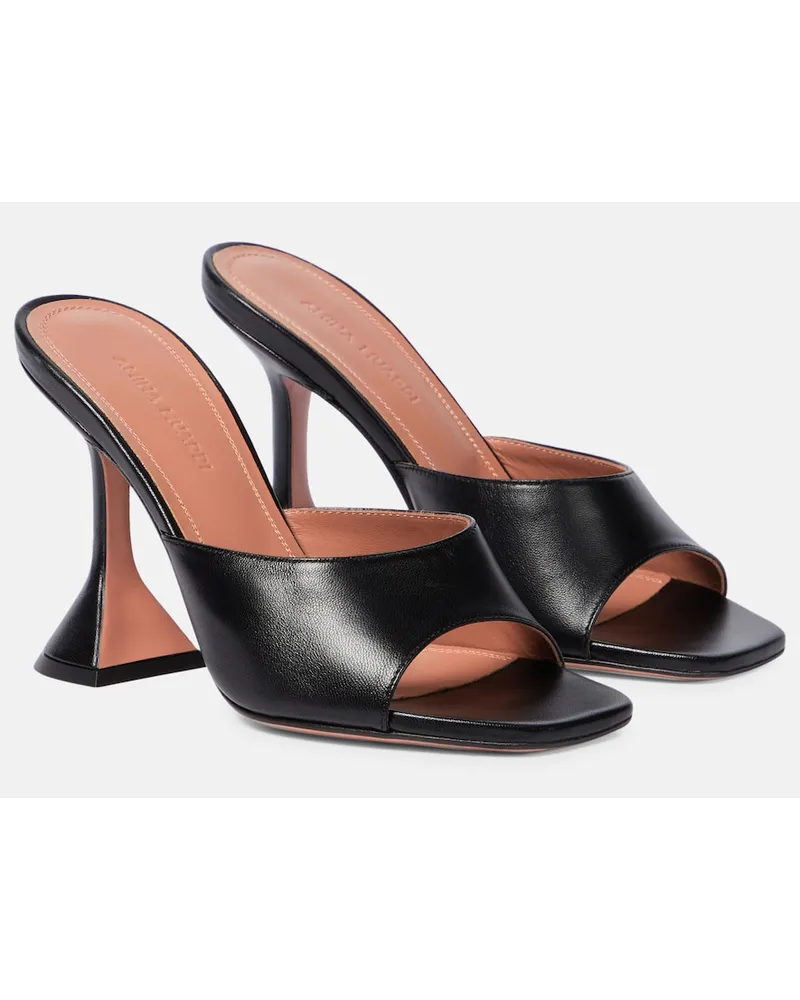 Amina Muaddi Sandali Lupita in pelle Nero
