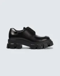 Prada Stringate Monolith in pelle Nero