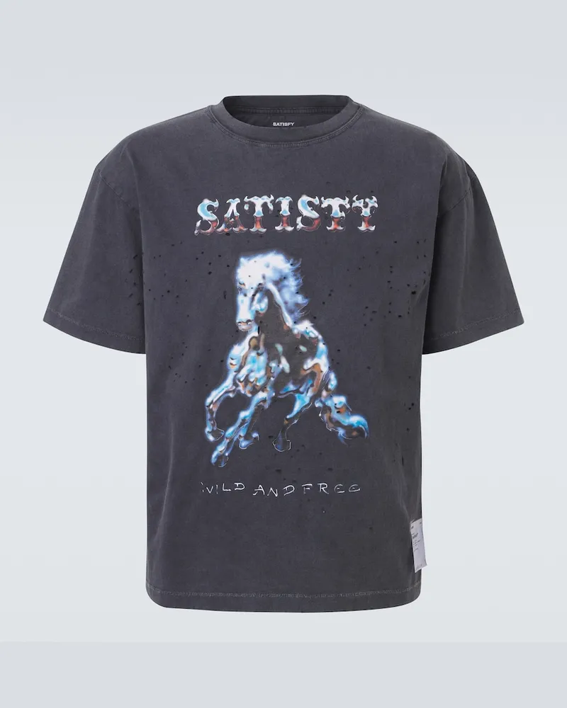 Satisfy T-shirt MothTechâ¢ in jersey di cotone Grigio