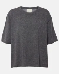 Lisa Yang T-shirt Cila in maglia di cashmere Grigio