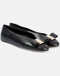 Ferragamo Ballerine Vanna in pelle Nero