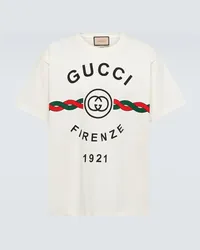 Gucci T-shirt Gucci Firenze 1921 in cotone Bianco