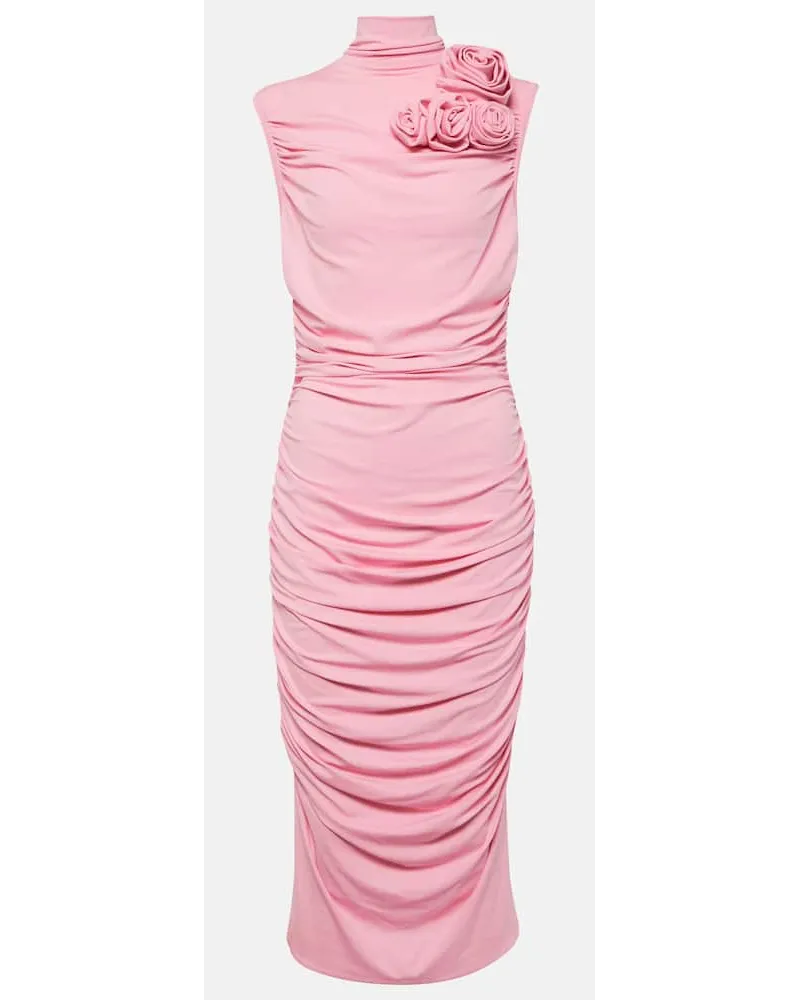 Magda Butrym Abito midi con ruche Rosa