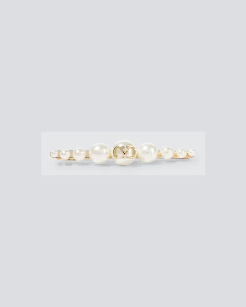 Valentino Garavani Spilla con perle bijoux Oro