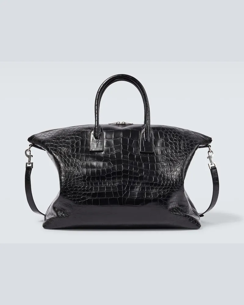 Saint Laurent Borsa Giant in pelle stampata Nero