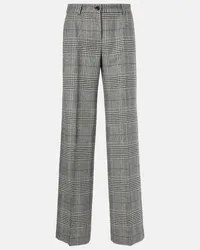 Dolce & Gabbana Pantaloni flared in lana e cashmere Grigio