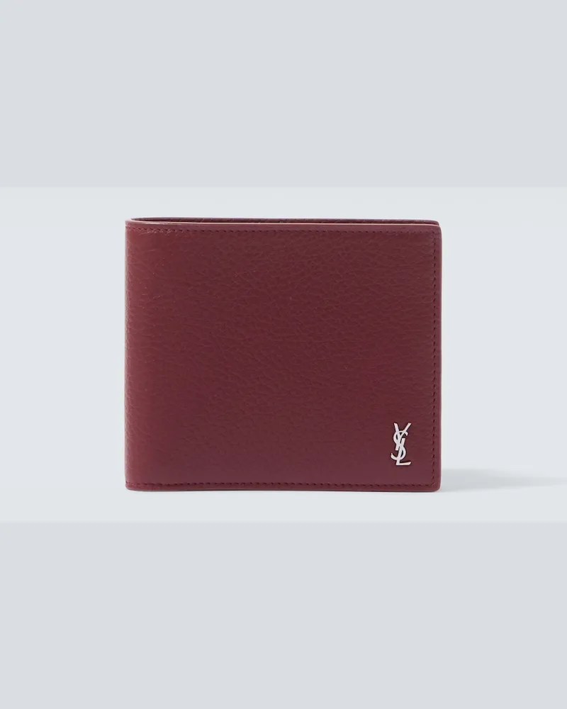 Saint Laurent Portafoglio Cassandre in pelle Borgogna