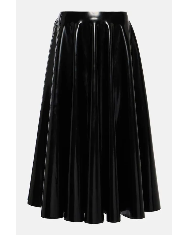 Alaïa AlaÃ¯a Gonna midi in latex Nero