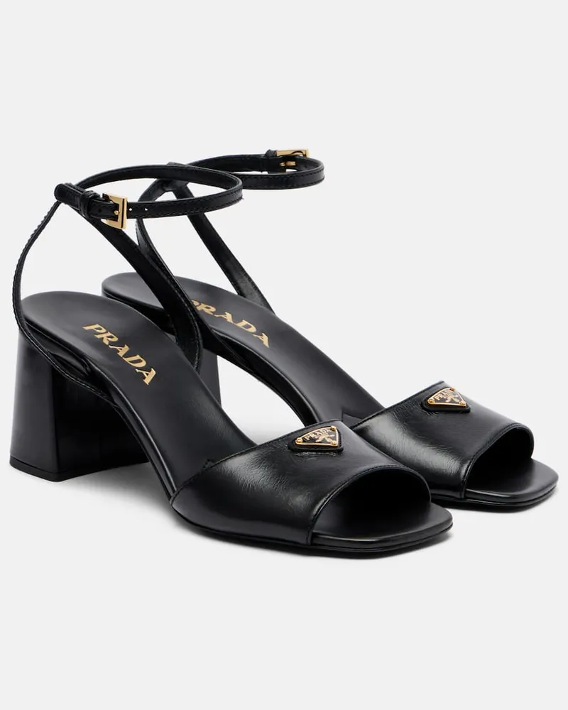 Prada Sandali slingback in pelle Nero