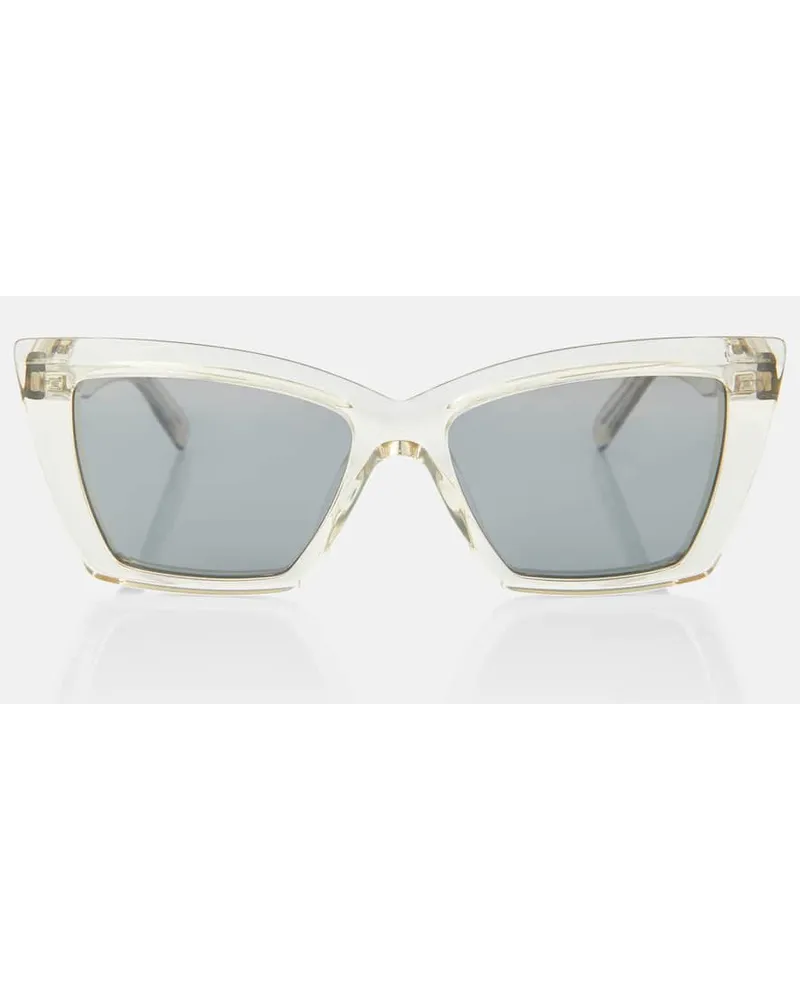 Saint Laurent Occhiali da sole squadrati SL 657 Beige