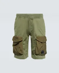 C.P. Company Shorts cargo in jersey di cotone Verde