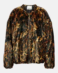 Isabel Marant Bomber Delima con stampa leopardata Marrone